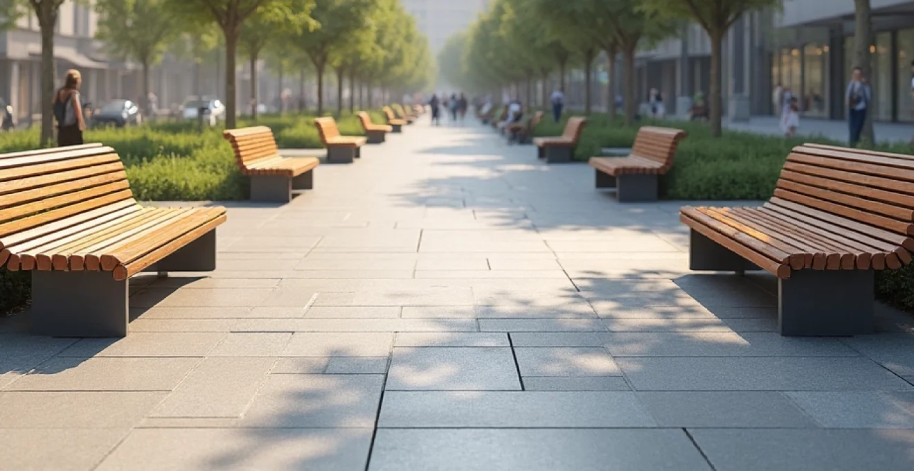 Urban public benches